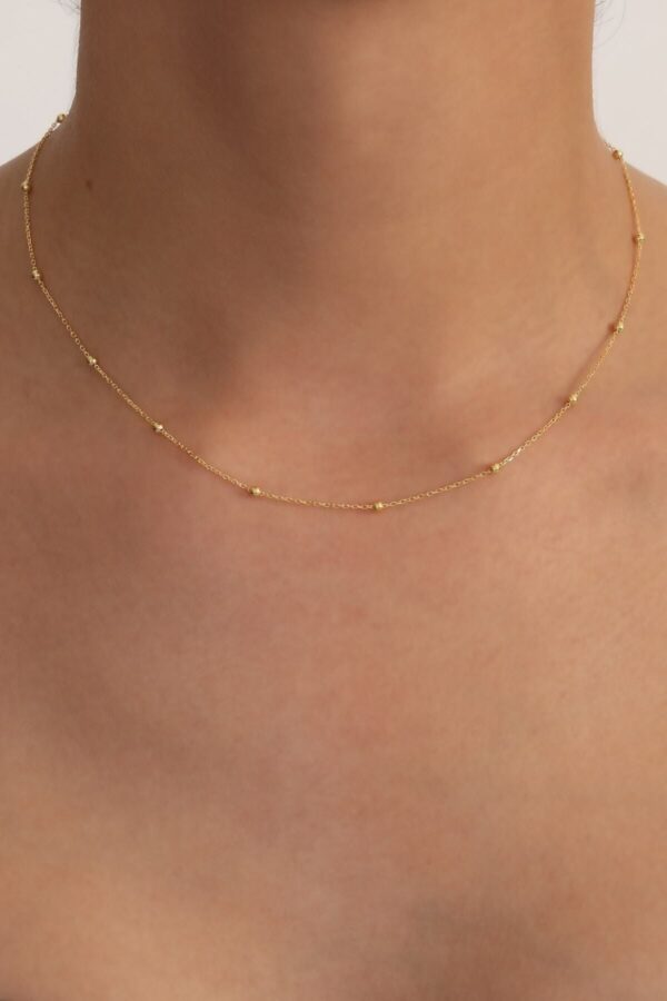 925 Ayar Gümüş Zincirli Altın Kaplama Toplu Kolye